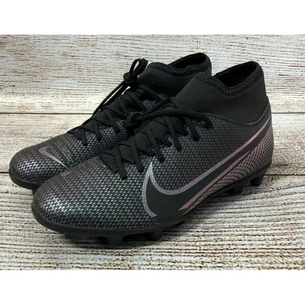 Nike Mercurial Superfly 7 Club FG/MG Black Soccer Cleats Size 4Y AT7949-010 NEW - Picture 4 of 10
